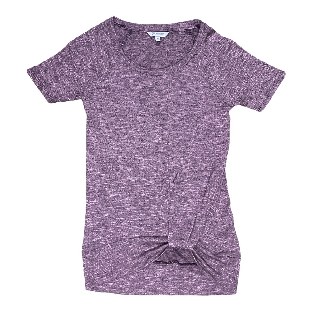 Juicy Couture Super Soft Short Sleeve Side Knot Waist XS Pink/Purple Grey/Black